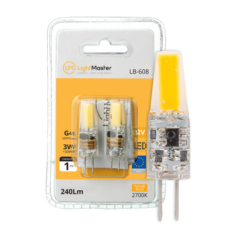 Лампа світлодіодна LightMaster (2000302107962) 3Вт, G4, 2700K